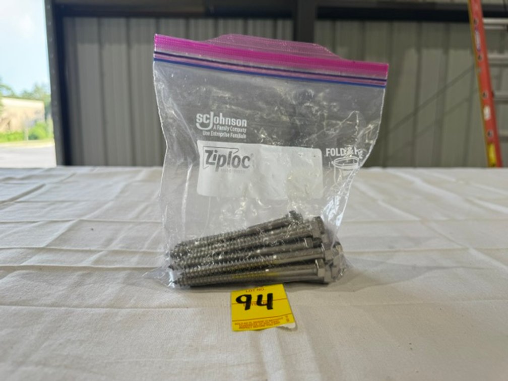 5/16" x 4" Stainless Steel Hex Head Lag Bolts, 25 Count