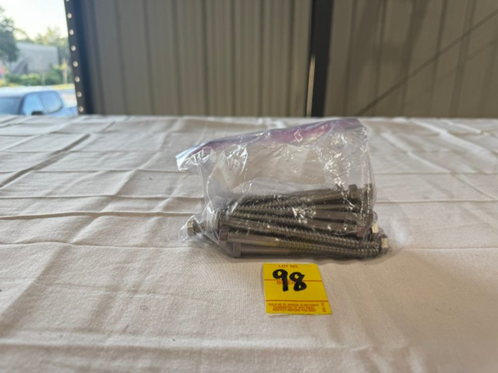 5/16" x 4" Stainless Steel Hex Head Lag Bolts, 25 Count
