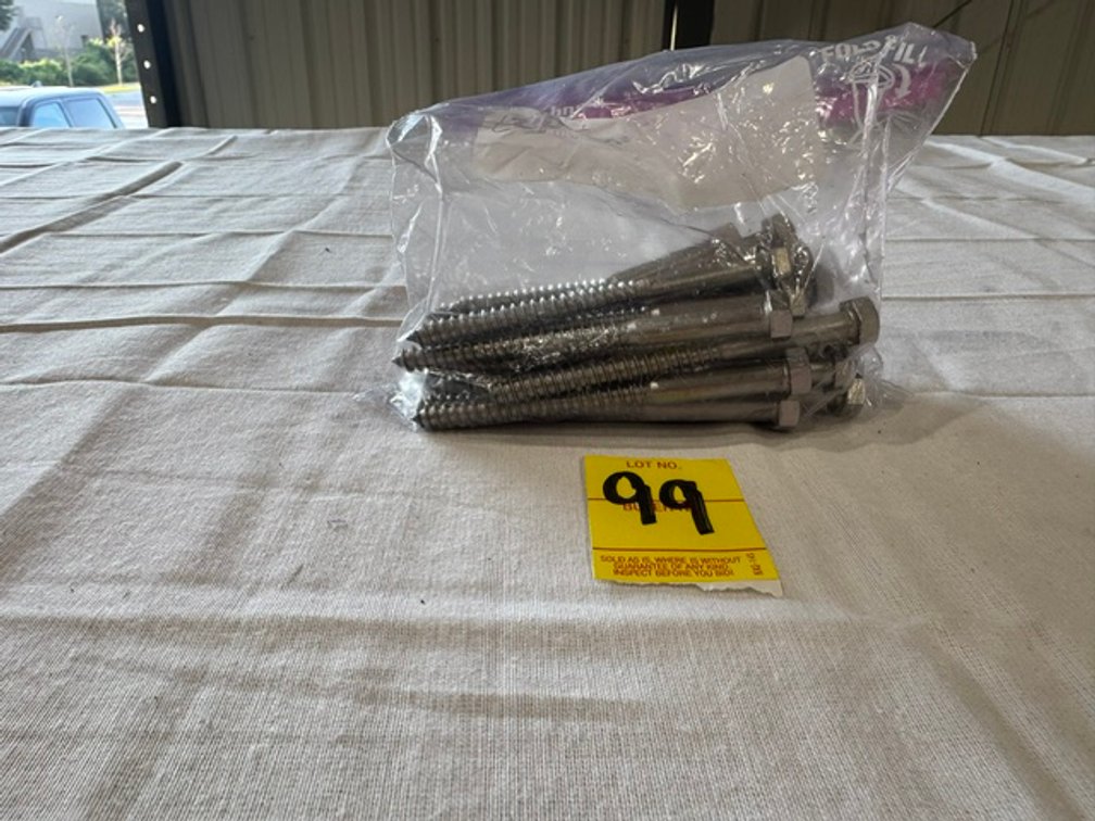5/16" x 4" Stainless Steel Hex Head Lag Bolts, 25 Count