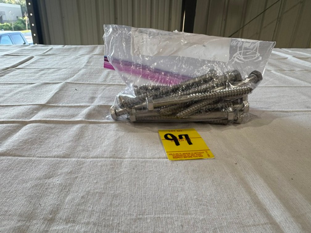 5/16" x 4" Stainless Steel Hex Head Lag Bolts, 25 Count
