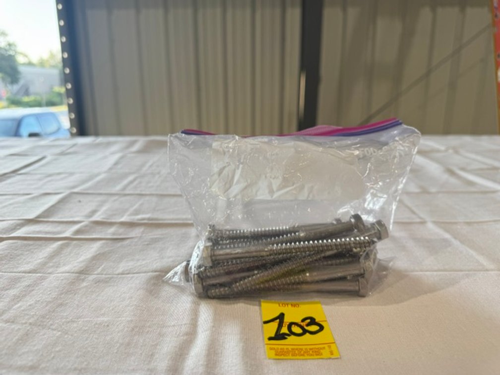 5/16" x 4" Stainless Steel Hex Head Lag Bolts, 25 Count