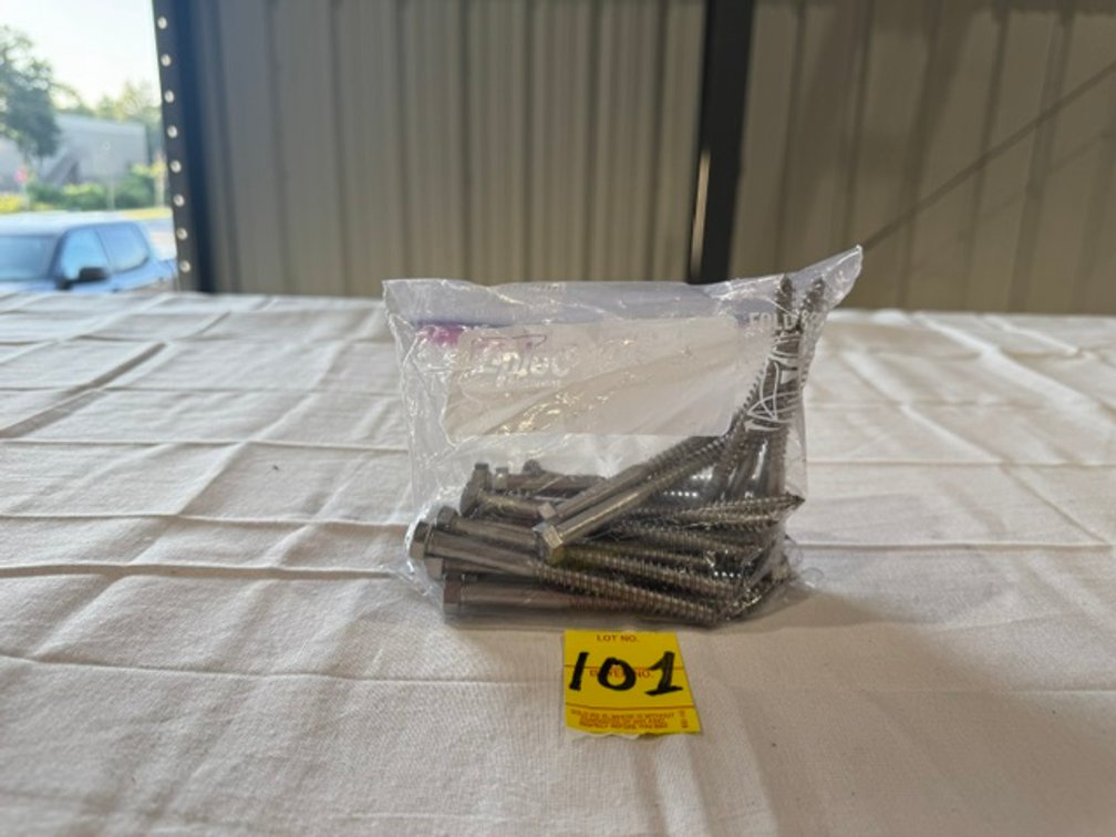 5/16" x 4" Stainless Steel Hex Head Lag Bolts, 25 Count