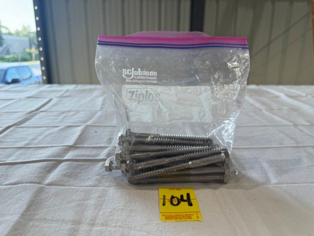 5/16" x 4" Stainless Steel Hex Head Lag Bolts, 25 Count