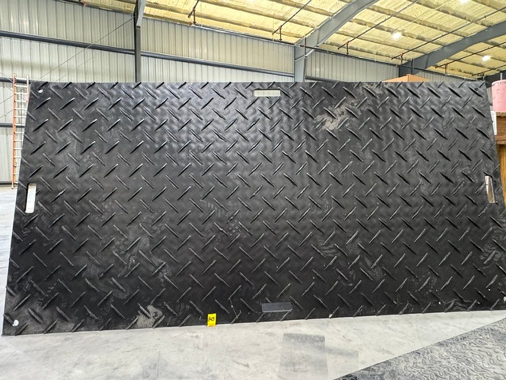 Heavy Duty Black Ground Protection Mat, 4'x8'