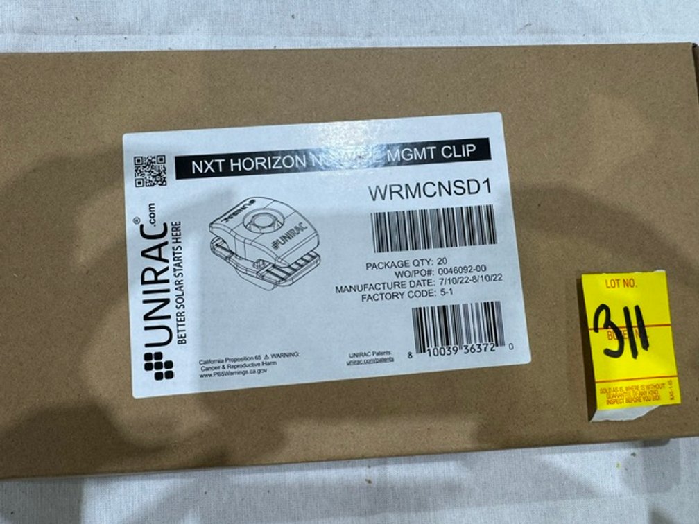 Unirac NXT Horizon NS Wire MGMT Clip, WRMCNSD1, (20)