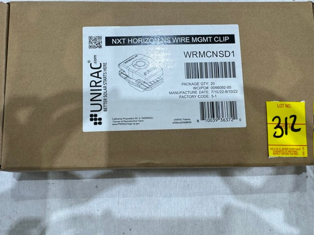 Unirac NXT Horizon NS Wire MGMT Clip, WRMCNSD1, (20)