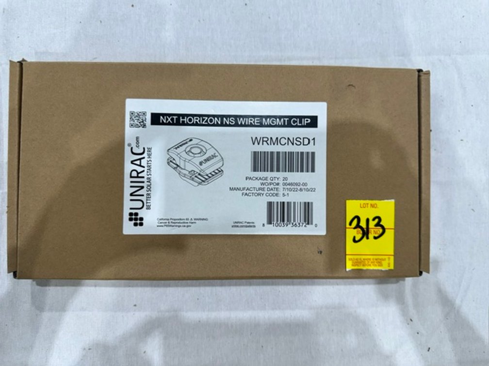 Unirac NXT Horizon NS Wire MGMT Clip, WRMCNSD1, (20)