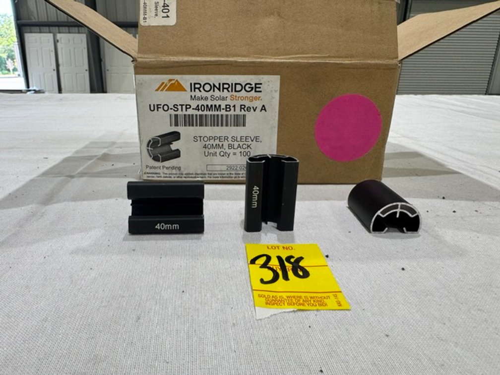 Ironridge UFO-STP-40MM-B1 Rev A, Stopper Sleeve, Black