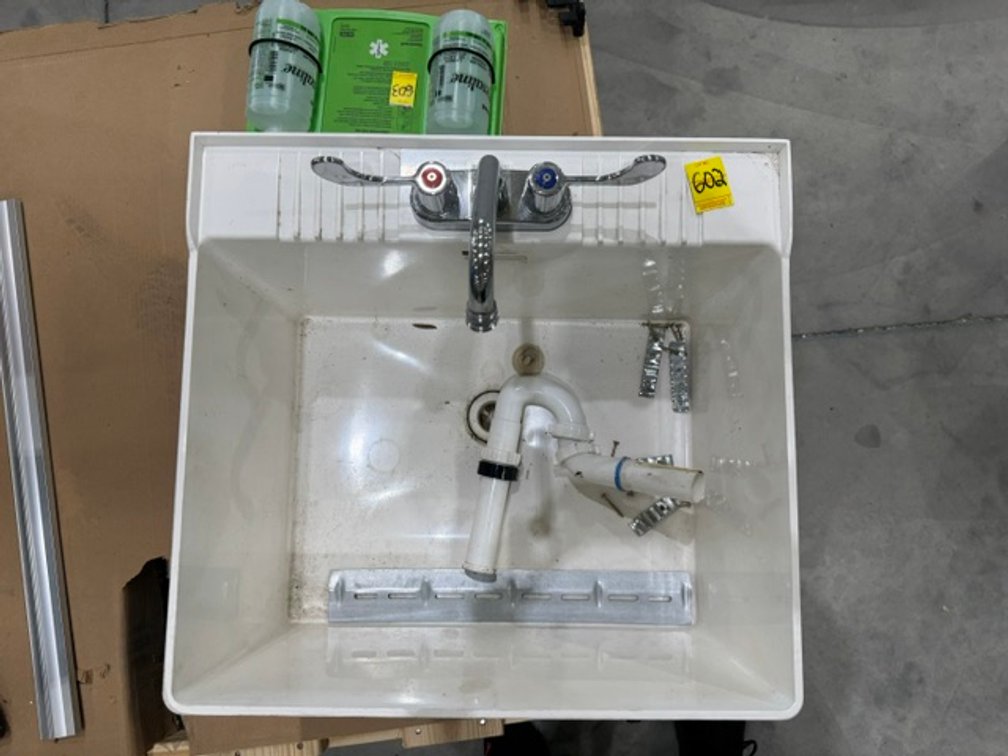 Flat Serv A Sink - Utility Sink, Connections, Faucet