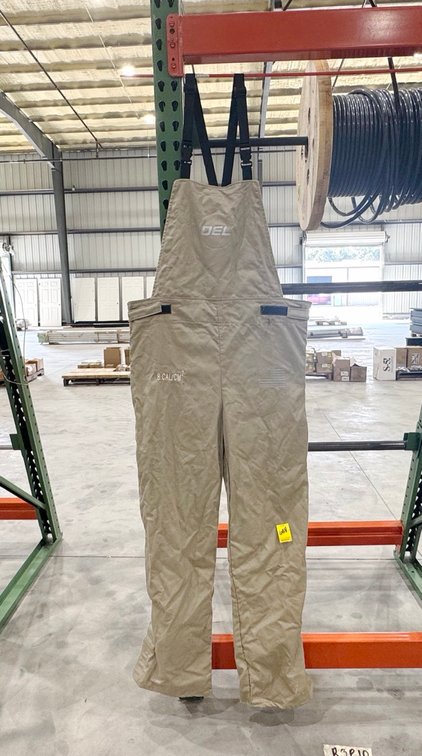 OEL FR ARC Flash Wear, L, 8 CAL Bib Overall, Khaki