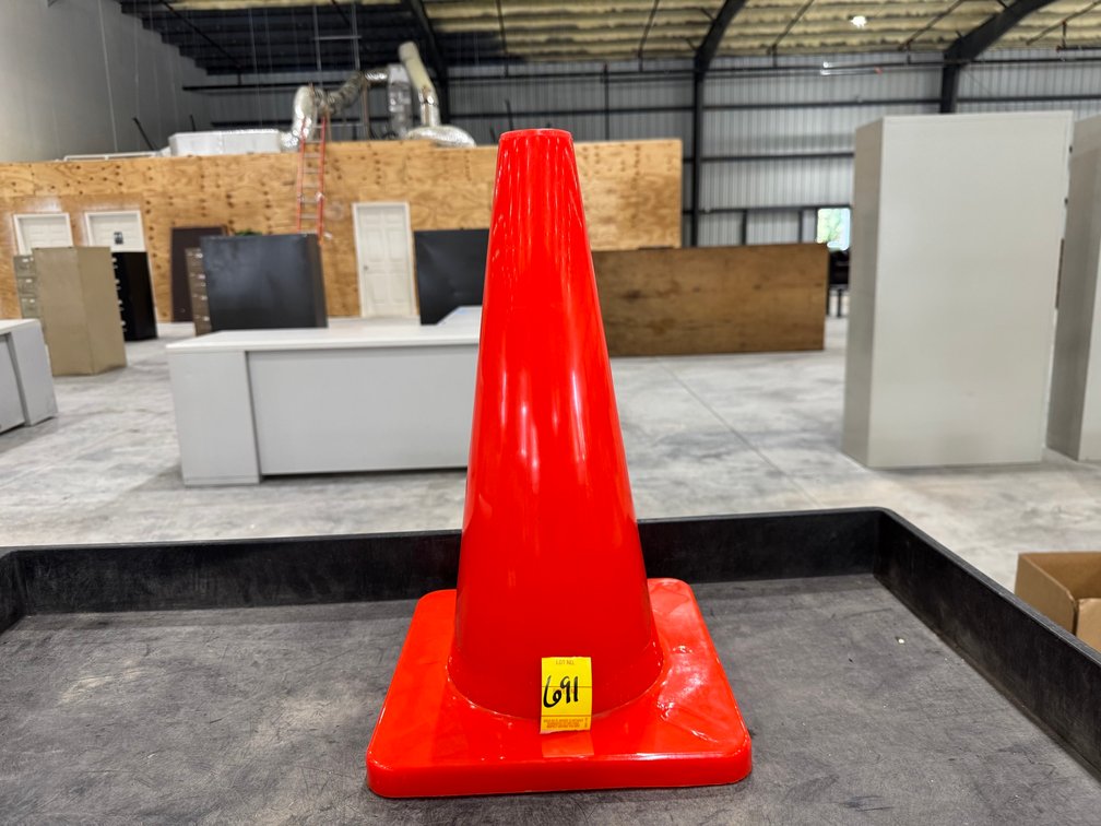 Orange Cone, 11"W x 11"D x 18"H