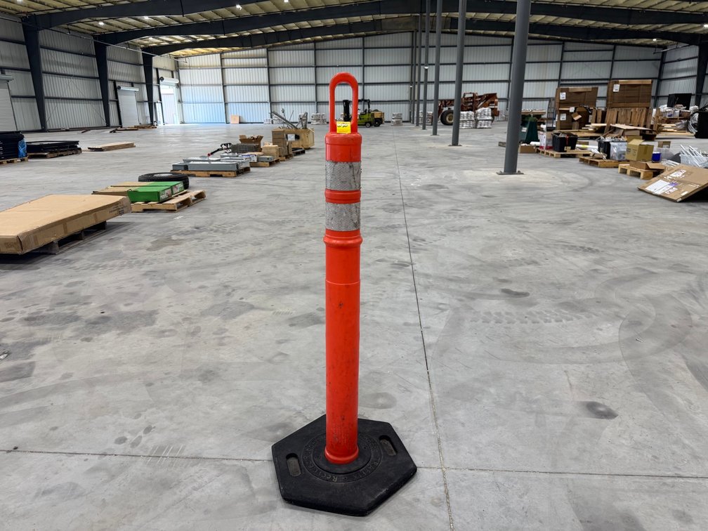 Traffix Recycled Rubber, 42" Orange Traffic Delineator Post W/ Loop