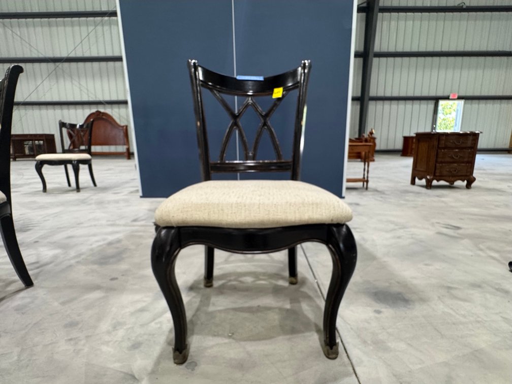 X-Back Dining Side Chair With Upholstered Cream Seat