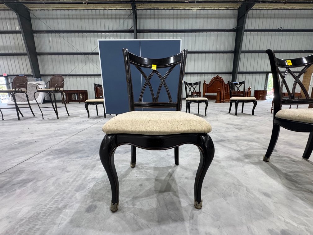 X-Back Dining Side Chair With Upholstered Cream Seat