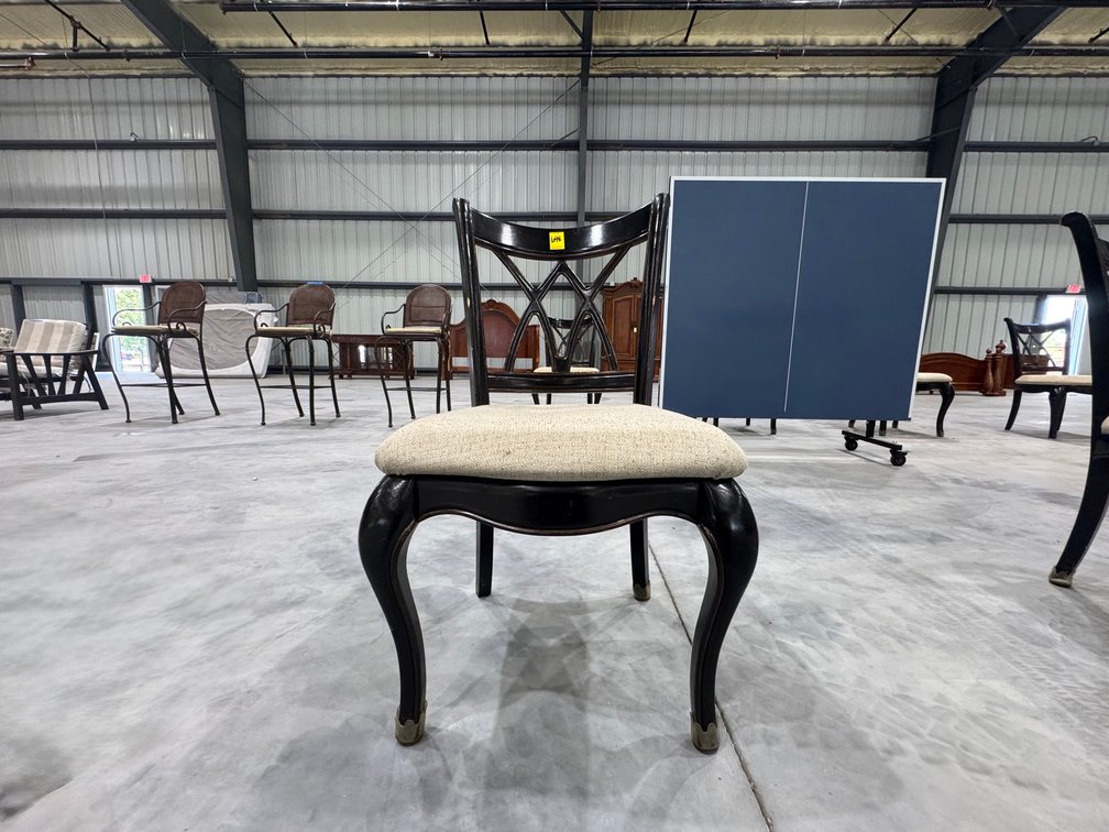 X-Back Dining Side Chair With Upholstered Cream Seat
