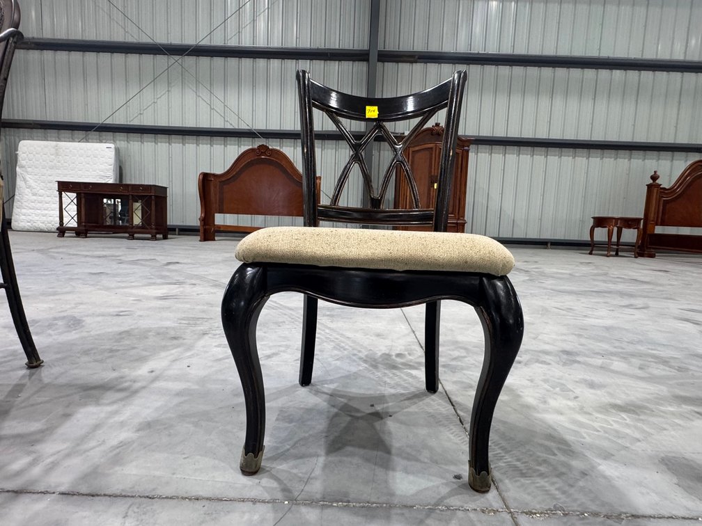 X-Back Dining Side Chair With Upholstered Cream Seat