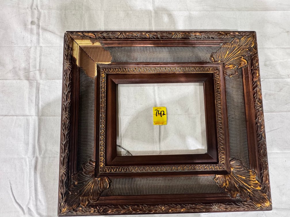 Ornate Decorative Frame With Leaf Accents, 19.25" x 17.5"