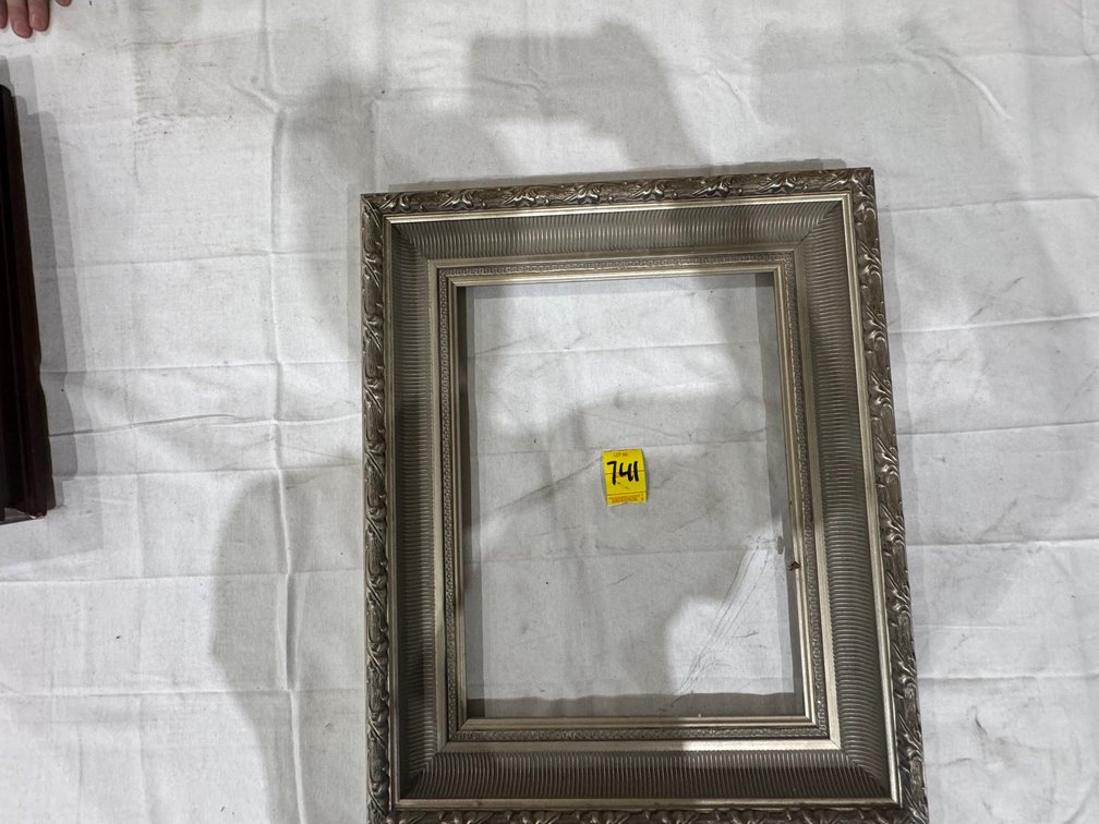 Ornate Silver-Finished Decorative Frame, 19" x 23"