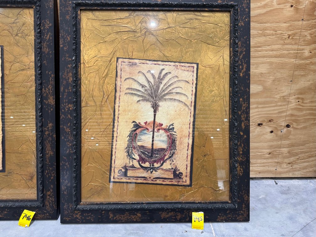 "Sunset Palm" Art Print, Framed, 25" x 31"