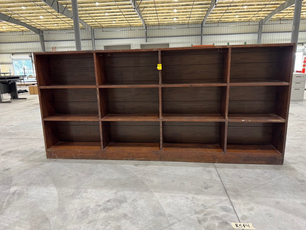 12-Compartment Divider Book Shelf