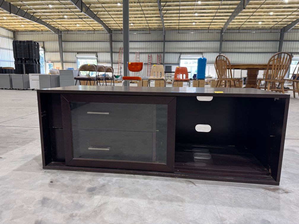 2-Drawer Sliding Door Entertainment Center