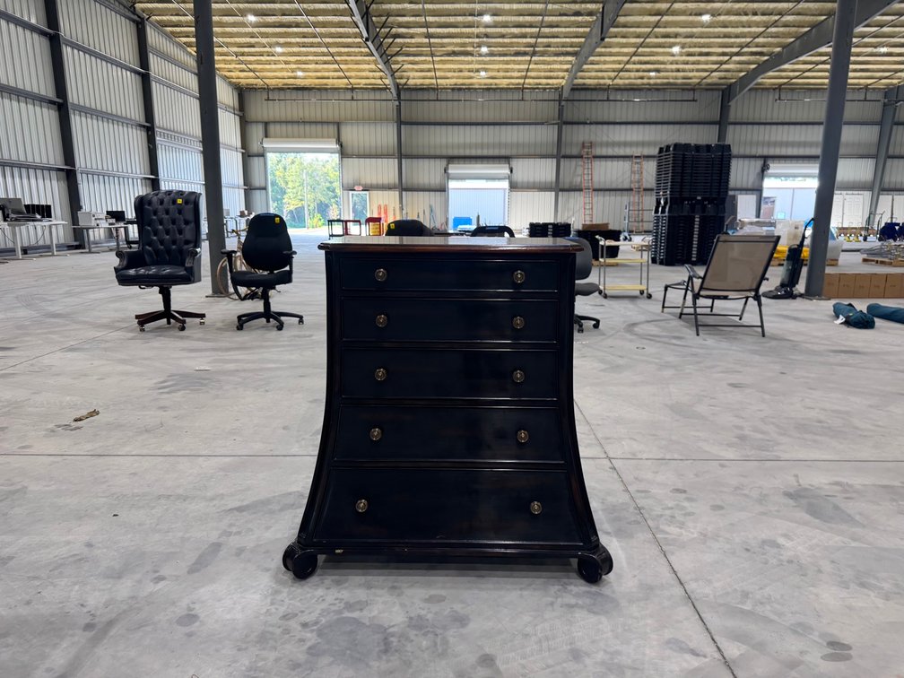 5-Drawer Trapezoidal Dark Finished Commode Or Chest Of Drawers
