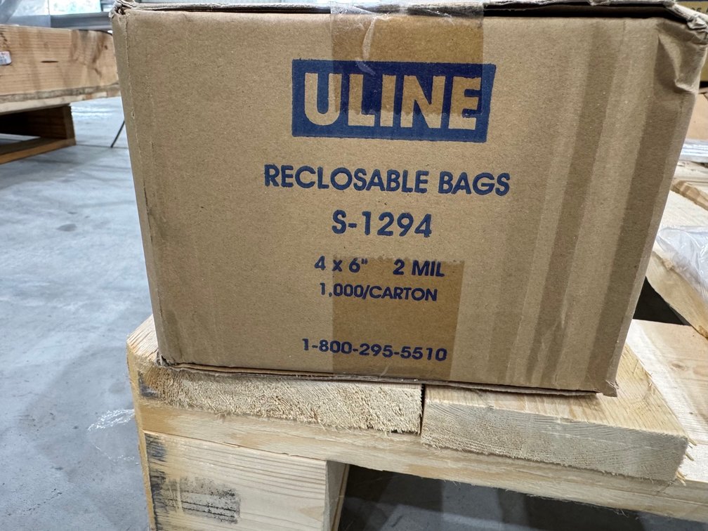 Uline Reclosable Bags, 4" x 6", 2 Mil, 1,000 Per Carton, S-1294
