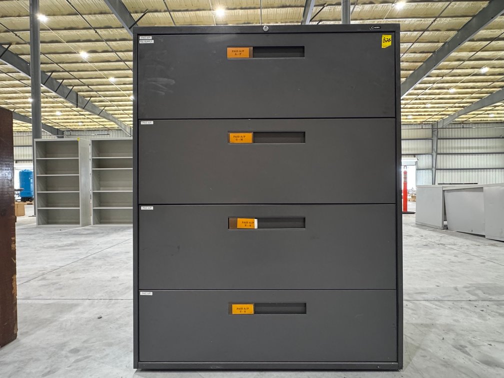 Global 4-Drawer Lateral File Cabinet, Dark Gray
