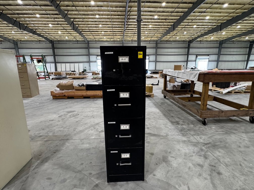 4-Drawer Metal Vertical Filing Cabinet, Black