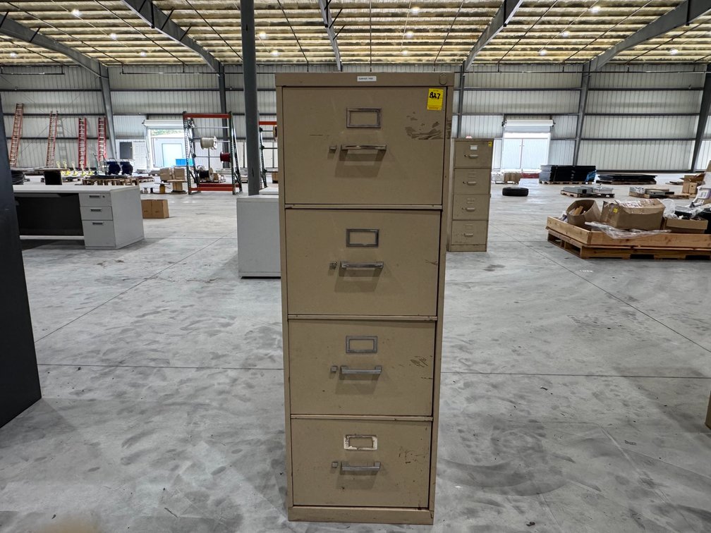 4-Drawer Metal Vertical Filing Cabinet, Light Tan