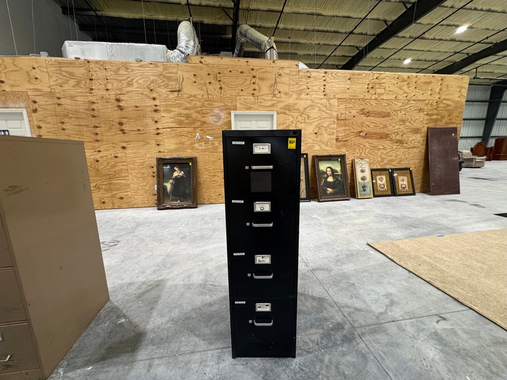 4-Drawer Metal Vertical Filing Cabinet, Black