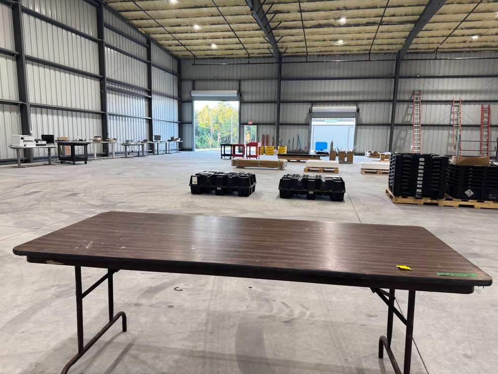 6' Folding Table, 72" x 30" x 29", Laminate Top