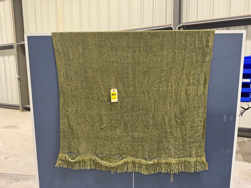 Green With Multi-Color Accent Throw Blanket With Fringe