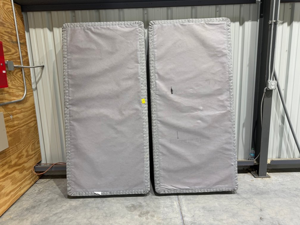 King Box Springs, (2) Pieces, Gray
