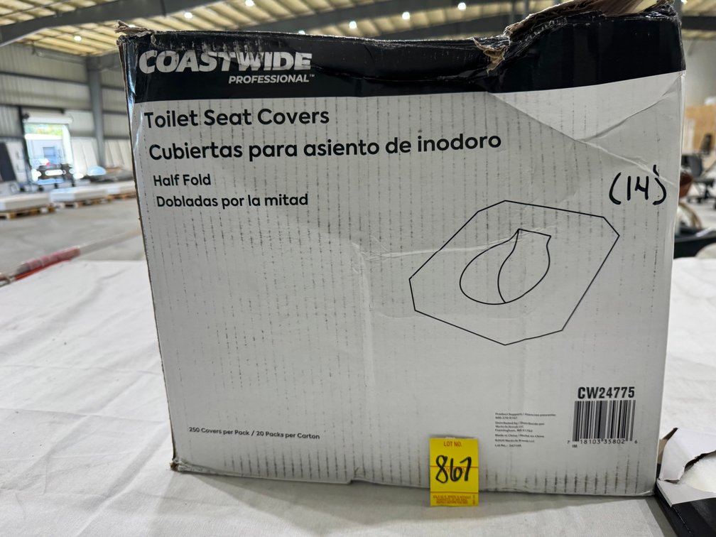 (14) Coastwide Professional Toilet Seat Covers, 250 Covers Per Pack