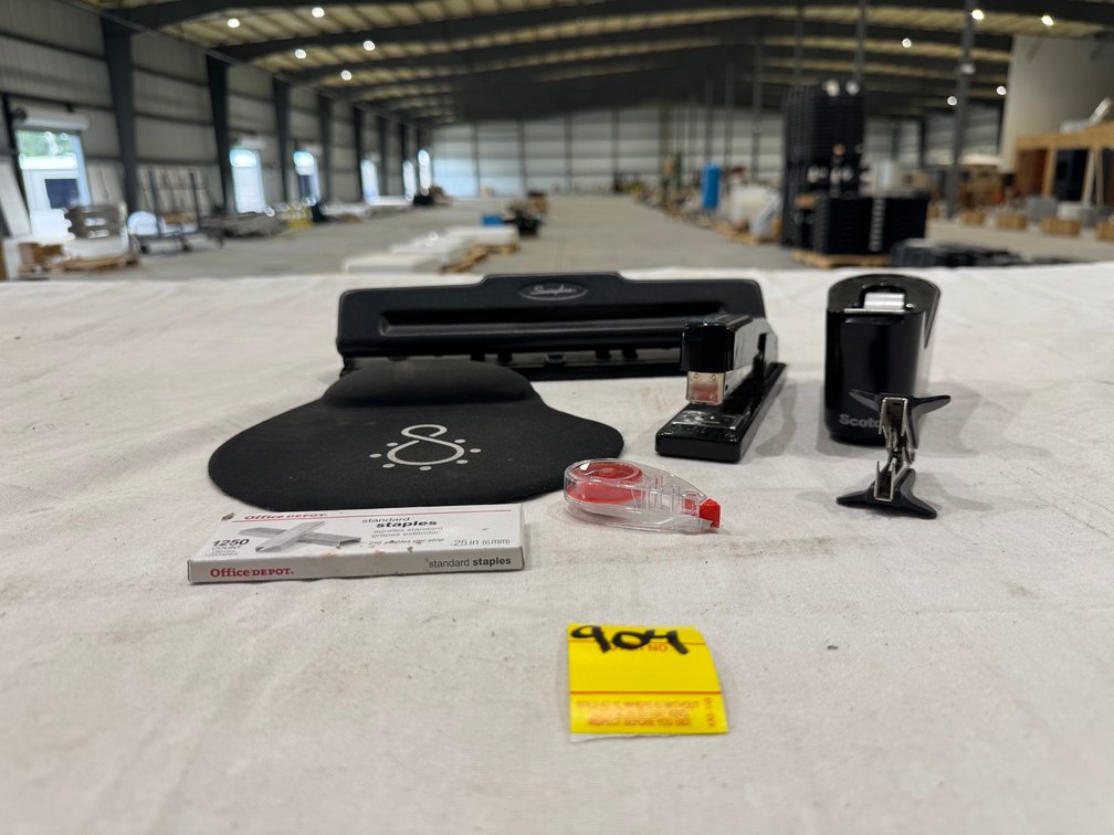 Assorted Office Box: Swingline Stapler & 3-Hole Punch, Etc.