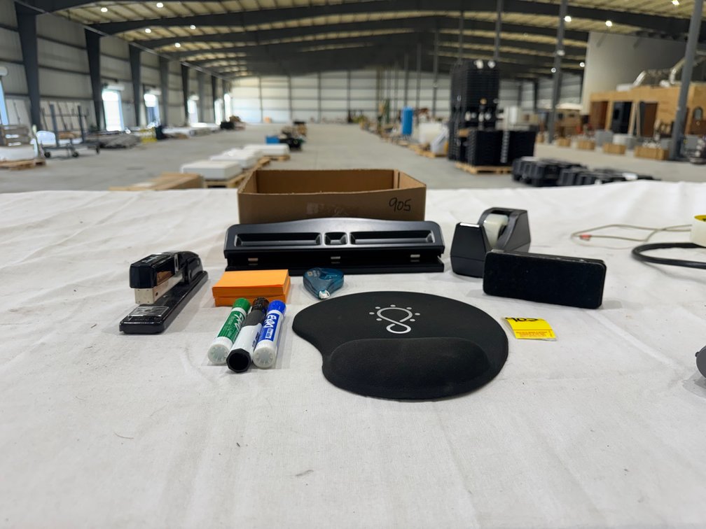 Assorted Office Box: Swingline Stapler, 3-Hole Punch, Etc.
