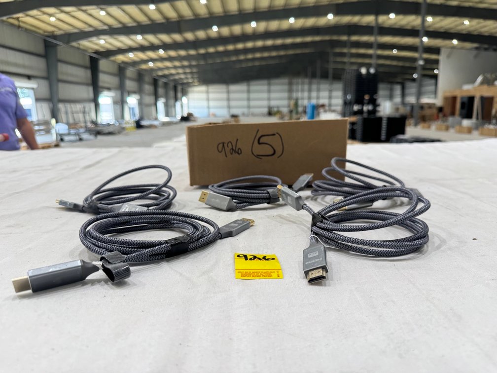 (5) Braided Silver & Black HDMI,  HD 4K UHD