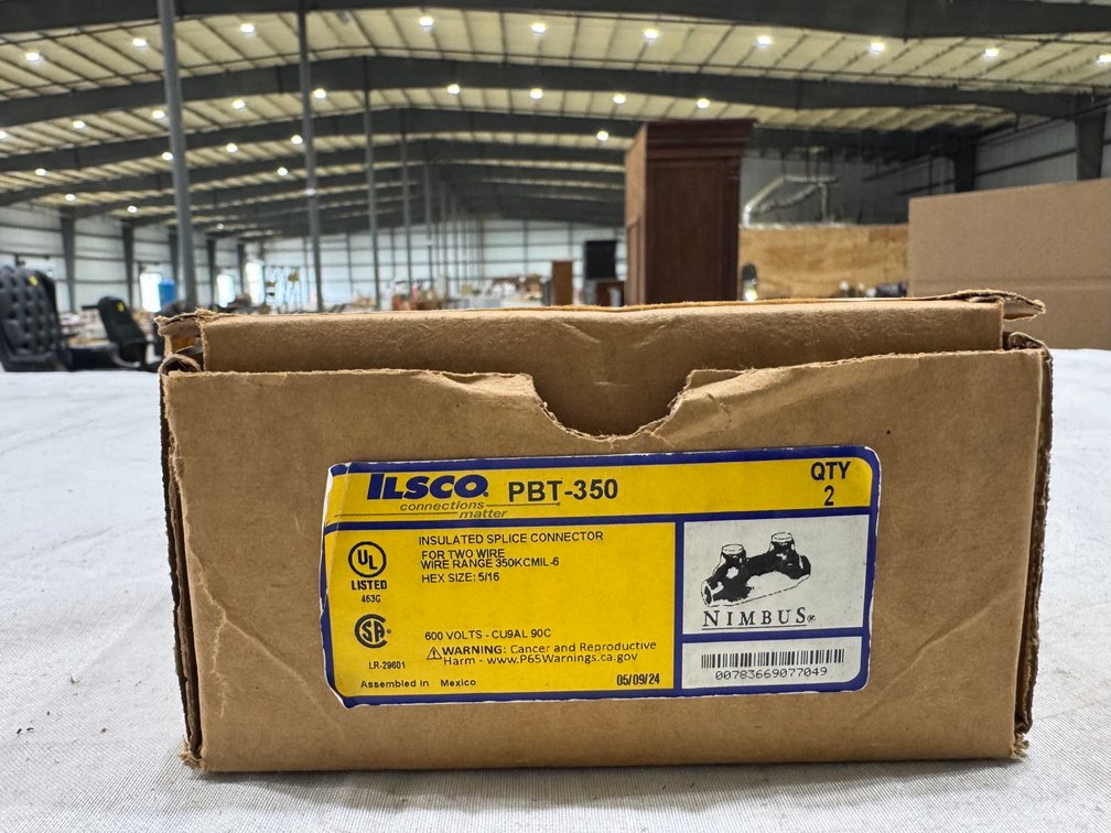 Ilsco PBT-350 Nimbus Insulated Splice Connectors (2) In Original Box