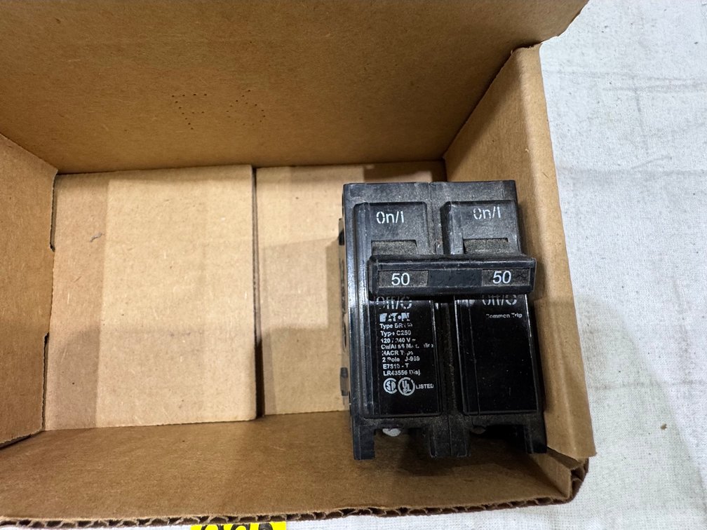 Eaton BR250, 50-Amp, 2-Pole Plug-On Circuit Breaker