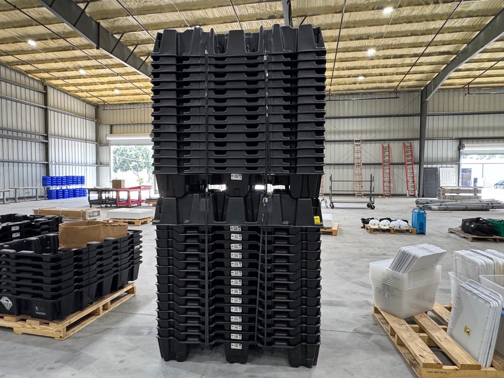 (29) Black Tesla Shipping Plastic, 5' x 3"