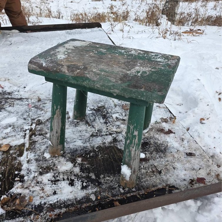 Primitive Wooden Milking Stool