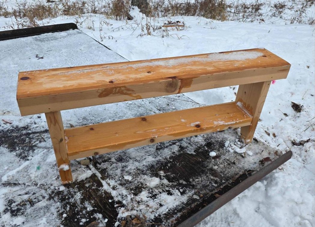 Knotty Pine Bench