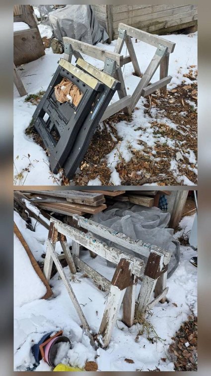 8 Sawhorses, Wooden and Plastic