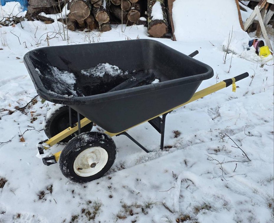 Steel Frame Wheelbarrow with Plastic Bucket