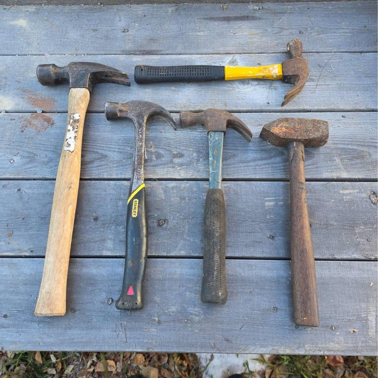 5-Piece Hammer Lot Including Stanley Hammers
