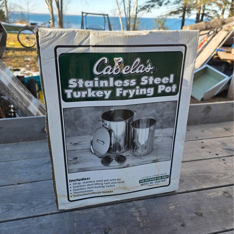 Cabela’s Stainless Steel Turkey Frying Pot, 30-Quart