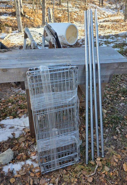 55″ Metal Wire Shelving Unit