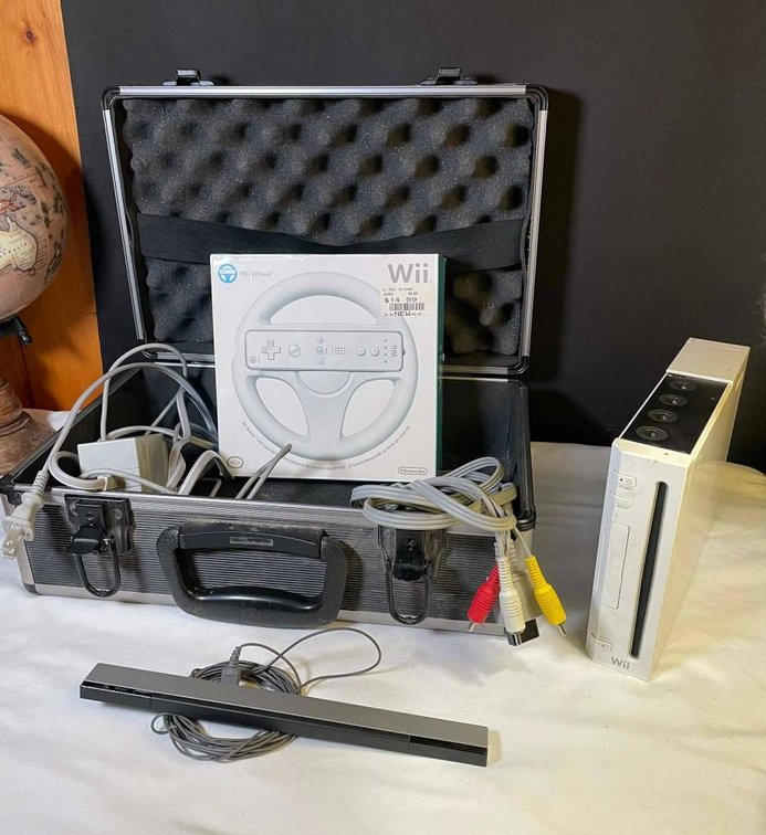 Nintendo Wii Console Set with Hardshell Carrying Case