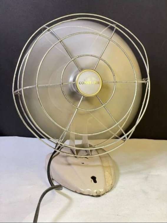 Vtg Coast-Air Model 1250R Tabletop Fan